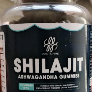 Shilajit Gummies czysty Himalajski z Ashwagandą Mumio dla wegan 60szt żelki